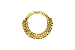 Clicker ring 3 twisted rings segment ring piercinginspiration®