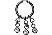 Upload the image to the gallery viewer, crystal clicker ring 3 chains piercinginspiration®