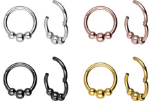 Upload the image to the gallery viewer, 3 balls clicker ring piercinginspiration®