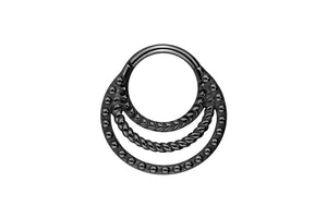 Triple 3 Rings Balls Twisted Clicker Ring piercinginspiration®