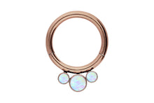 Load the image into the gallery viewer, Clicker Ring 3 Opal Balls piercinginspiration®