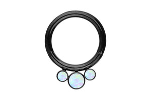 Clicker ring 3 opal balls piercinginspiration®