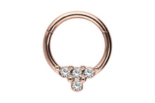 Upload the image to the gallery viewer, 4 crystals clicker ring piercinginspiration®