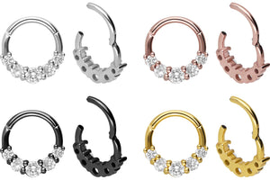 5 crystals special ring clicker piercinginspiration®