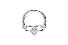 Load the picture into the gallery viewer, 6 crystals sheet clicker ring piercinginspiration®