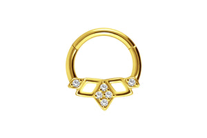 Crystal Oriental Ring Clicker piercinginspiration®