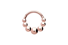 Load the image into the gallery viewer, 7 Flat Balls Clicker Ring piercinginspiration®
