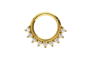Clicker Ring Multiple Pointed Crystal piercinginspiration®