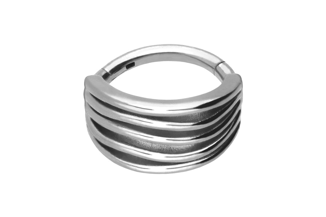 4 Ringe Vierfach Welle Ring Clicker piercinginspiration®