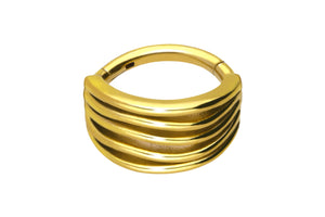 4 rings quadruple wave ring clicker piercinginspiration®
