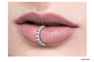 Clicker ring edged crystals piercinginspiration®