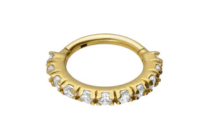 Clicker ring edged crystals piercinginspiration®