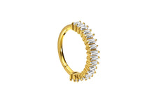 Load the image into the gallery viewer, Clicker Ring Set in Multiple Baguette Crystals piercinginspiration®