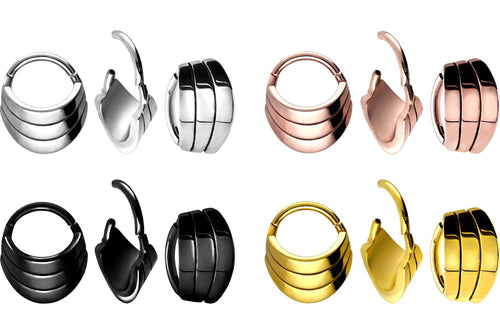 Dreifach Ring Clicker Neues Design piercinginspiration®