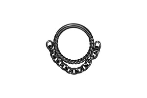Twisted Clicker Ring Chain piercinginspiration®