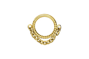 Twisted Clicker Ring Chain piercinginspiration®