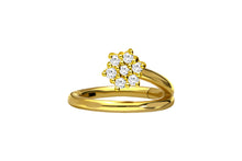 Laden Sie das Bild in den Galerie-Viewer, Clicker Ring 7 Kristalle Blume Conch piercinginspiration®