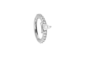 Set Crystal Triangle Conch Wing Clicker Ring piercinginspiration®