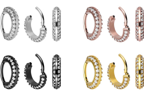 Multiple Kristalle Ring Clicker Beidseitig piercinginspiration®