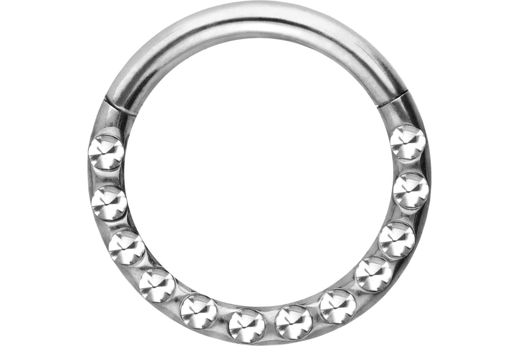 Clicker Ring 14 Epoxy Kristalle Segmentring piercinginspiration®