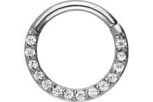 Laden Sie das Bild in den Galerie-Viewer, Clicker Ring 14 Kristalle Segmentring piercinginspiration®