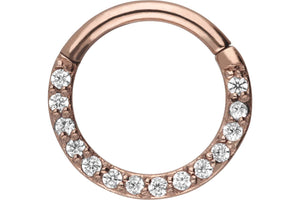 Clicker ring 14 crystals segment ring piercinginspiration®
