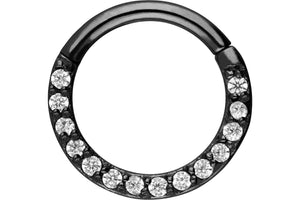 Anillo clicker anillo de segmento de 14 cristales piercinginspiration®