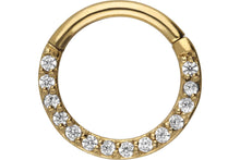 Cargue la imagen en el visor de la galería, anillo de segmento de cristales Clicker Ring 14 piercinginspiration®