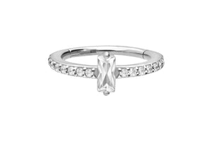Set of Crystals Large Baguette Ring Clicker piercinginspiration®