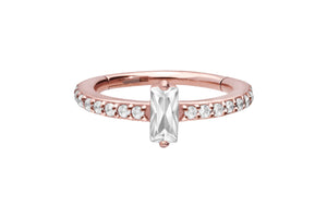 Set of Crystals Large Baguette Ring Clicker piercinginspiration®