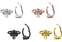 Load the image into the gallery viewer, Heraldic Lily Clicker Ring piercinginspiration®