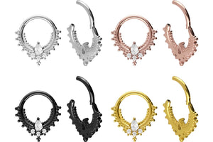 Oriental Kugeln Kristalle Clicker Ring piercinginspiration®