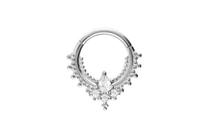 Oriental Kugeln Kristalle Clicker Ring piercinginspiration®