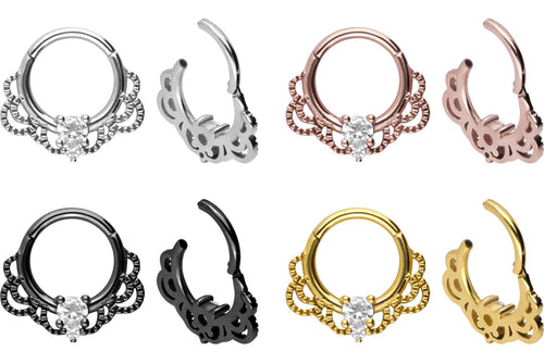 Oriental Kristall Ring Clicker piercinginspiration®