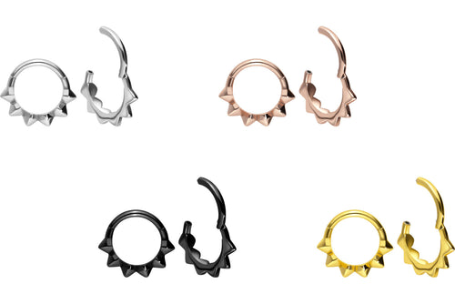 Clicker Ring 6 Spitzen Segmentring piercinginspiration®