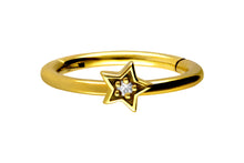 Load the image into the gallery viewer, clicker ring crystal star piercinginspiration®