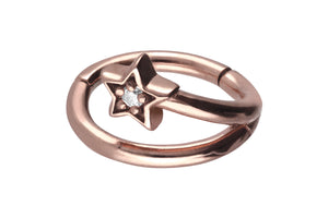 Clicker ring crystal falling star piercinginspiration®