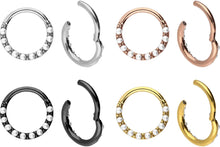 Upload the image to the gallery viewer, Clicker Ring 14 pearl segment ring piercinginspiration®