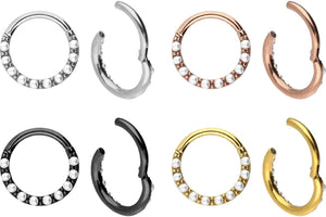 Clicker ring 14 pearl segment ring piercinginspiration®