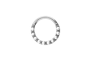 Clicker ring 14 pearl segment ring piercinginspiration®
