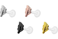 PTFE Blatt Titan Innengewinde Labret Ohrpiercing piercinginspiration®