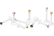 PTFE Titan Basic Rund Innengewinde Labret Ohrpiercing piercinginspiration®