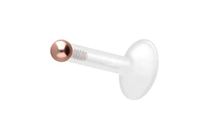 PTFE titanium basic round internal thread labret ear piercing piercinginspiration®