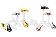 PTFE Titan Träne Innengewinde Labret Ohrpiercing piercinginspiration®