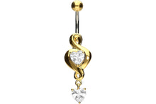 Carica l'immagine nel visualizzatore della galleria, Titanio 925 Cristalli in argento sterling Infinite Love Pendant Piercing all'ombelico Barbell piercinginspiration®