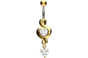 Titanio 925 cristalli argento sterling infinito amore pendente piercing all'ombelico bilanciere piercinginspiration®