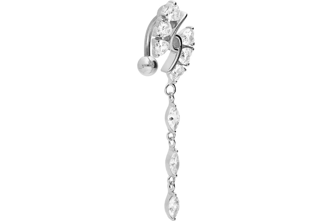 Titan 925 Sterling Silber Kristalle Anhänger Bauchnabelpiercing Barbell piercinginspiration®