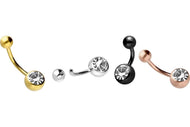 Titan Innengewinde Kristall Bauchnabelpiercing piercinginspiration®
