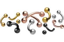 Load the image into the gallery viewer, Titanium Female Threaded Basic Rook Banana Barbell piercinginspiration®