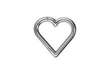 Load image into gallery viewer, Titanium Heart Clicker Ring piercinginspiration®
